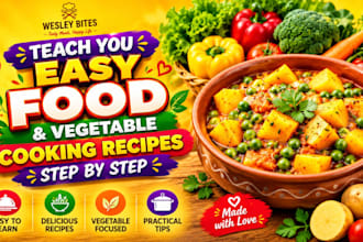 teach you easy food and vegetable cooking recipes step by step
