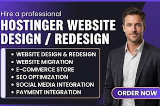 do hostinger website design, hostinger redesign, wordpress and ecommerce setup