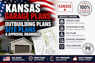 create kansas garage plans, outbuilding plans, site plans and approval drawings