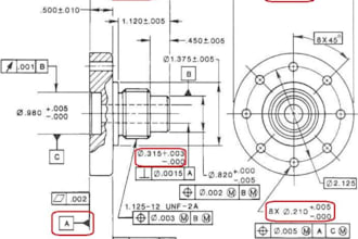 review and correct your mechanical drawing for gdt and manufacturability