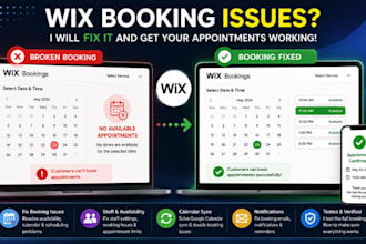 fix wix booking,  wix appointment and wix calendar issues