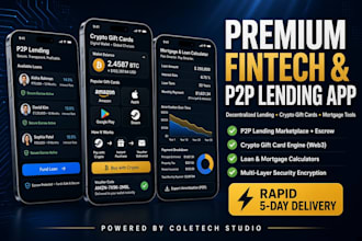 develop fintech lending crypto and calculator mobile app