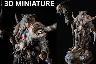 sculpt custom dnd miniatures, tabletop characters, and 3d printing stl files