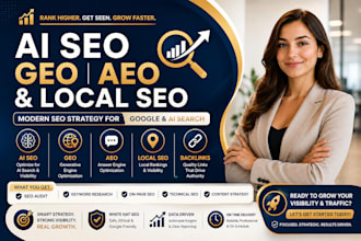 complete monthly website local SEO aeo GEO off page backlinks building