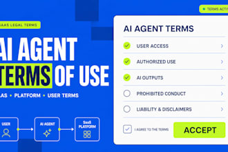 draft professional ai agent terms of use for your saas