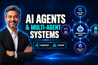 build ai agents and multi agent systems with langgraph and crewai