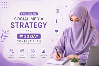 create social media strategy and 30 day content plan