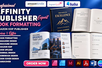 do affinity publisher, catalog layout, book formatting, brochure magazine,KDP
