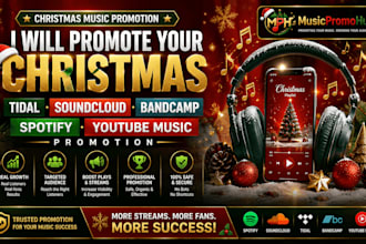 promote your christmas tidal soundcloud bandcamp spotify