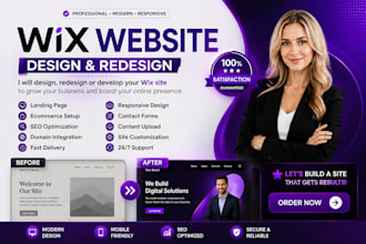 design wix website and redesign a business wix website
