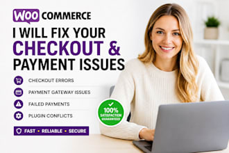 fix woocommerce checkout, payment, and order issues