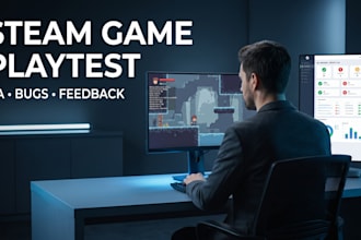 playtest your steam indie game and provide QA feedback