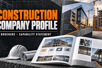 create a professional construction company brochure capability statement profile