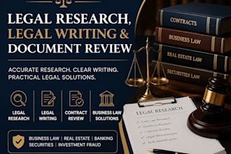 provide expert legal research, legal writing and legal document review