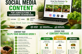create engaging social media content for your agriculture or gardening bu