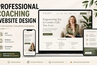 build a coaching website for life coach, consultant, speaker, trainer