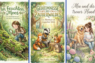 kinderbuch illustration, cartoon aquarell stil storybook art