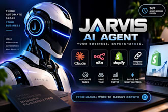 develop jarvis ai assistant, jarvis ai agent, n8n automation, shopify claude ai