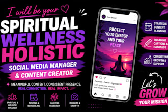 be your spiritual wellness holistic social media manager and content creator