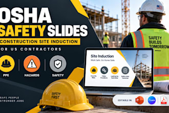 prepare construction site induction presentation, osha slides for US contractors