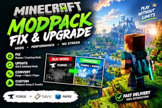 fix create minecraft modpack update old mods forge to fabric paper spigot