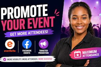 do organic USA, UK event promotion eventbrite setup event marketing webinar prom