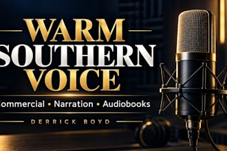 record a warm sincere american male voice over