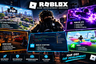 do roblox fgp game development, roblox vfx, hood game, roblox scripting, obby