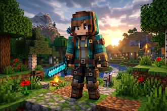 create custom minecraft skin and HD minecraft skin for you