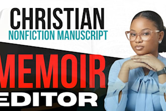 christian memoir book editor, nonfiction manuscript copy editor and proofreading