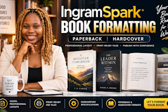 format your book for ingramspark paperback and hardcover