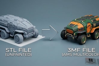 convert stl to 3mf split part ams multicolor 3d models bambu lab fdm 3d printing