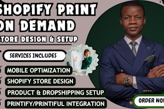 create shopify store dropshipping print on demand website