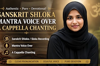 record sanskrit shloka, mantra voice over and a cappella chanting