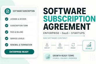 draft enterprise software subscription agreement for high growth startups