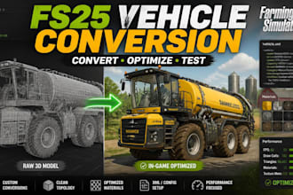 convert and optimize custom vehicles for farming simulator 25