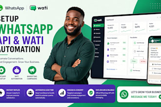 setup whatsapp API, wati automation and marketing campaigns