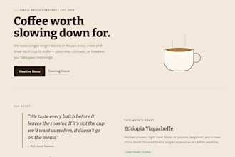 build a responsive one page website or landing page