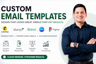 design mailchimp custom figma klaviyo canva brevo email template newsletter