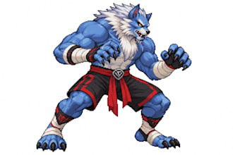 create godot game characters, fighting game sprites and animations