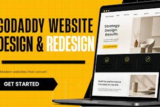design godaddy website, godaddy redesign, godaddy SEO, godaddy builder