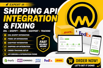 do dhl shopify inttegration, fedex api, esaypost, shipping API, order tracking