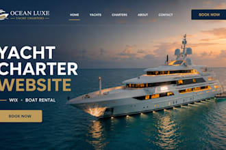 design wix yacht charter website wix boat rental website yacht website