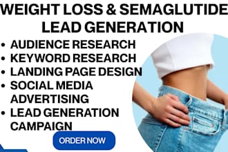 do social media marketing for glp1 semaglutide peptide ozempic weight loss leads
