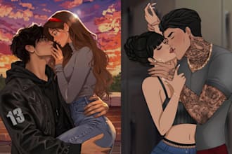 do romance book illustration mafia romance character design contemporary romance