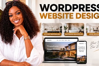 design home, kitchen, and bathroom remodeling wordpress website, element or pro