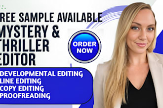 line edit and copy edit thriller mystery manuscript