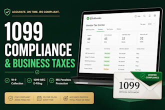 manage contractor 1099 compliance and business tax filings via quickbooks online