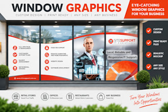 design storefront window graphics promotional decals sale signage vinyl graphics