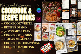 write quality cookbook recipe book, cookbook design, cookbook formatting, ebook